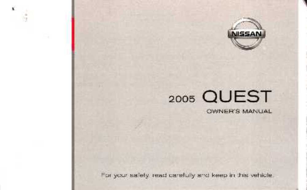2005 Nissan Quest Owners Manual User Guide