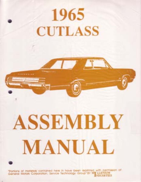 1965 Oldsmobile Cutlass Assembly Manual Book Rebuild Instructions Illustrations
