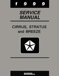 1999 Chrysler Cirrus, Stratus, Breeze Factory Shop Service Manual