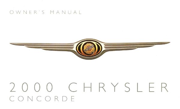 2000 Chrysler Concorde Owner's Manual
