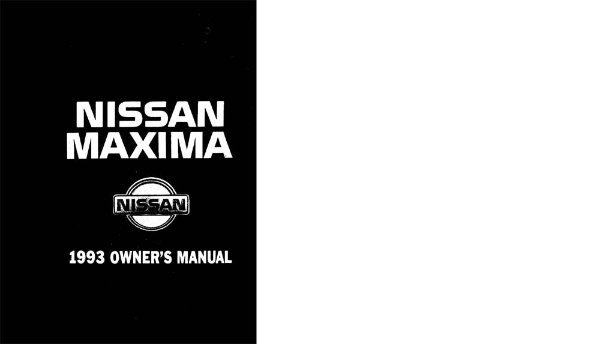 1993 Nissan Maxima Owner's Manual