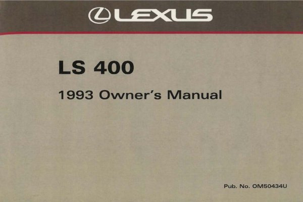 1993 Lexus LS 400 Owner's Manual