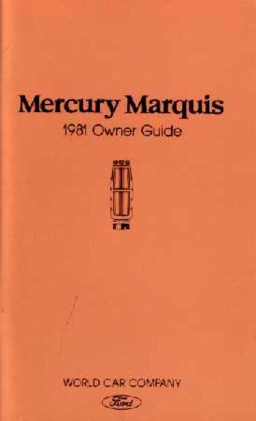 1981 Mercury Marquis Owner's Manual