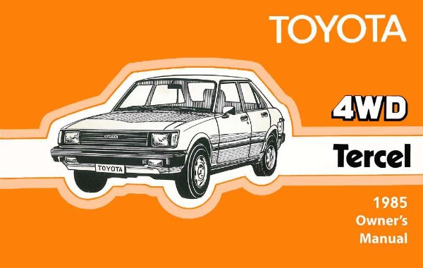 1985 Toyota 4WD Tercel Owner's Manual