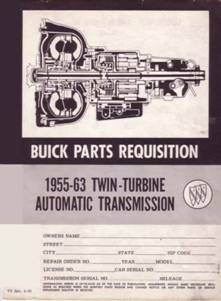 1955–1963 Buick Twin-Turbine Automatic Transmission Parts Book