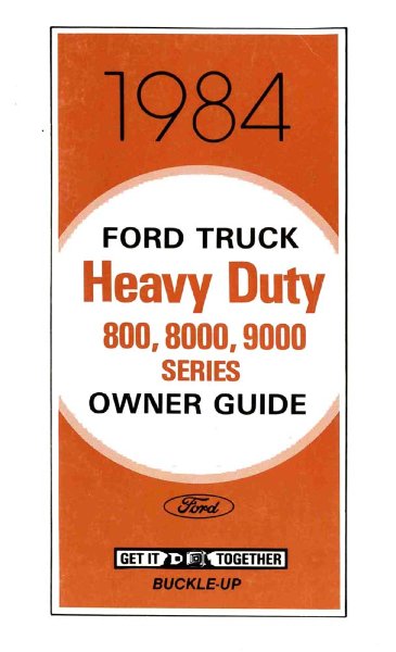 1984 Ford Heavy Duty Truck Owner's Manual