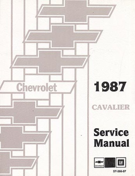 1987 Chevrolet Cavalier Factory Shop Service Manual