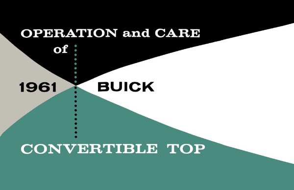 1961 Buick Convertible Top Supplement Owner's Manual