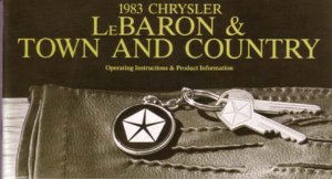 1983 Chrysler Lebaron, Town & Country Owner's Manual