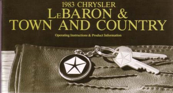 1983 Chrysler Lebaron, Town & Country Owner's Manual