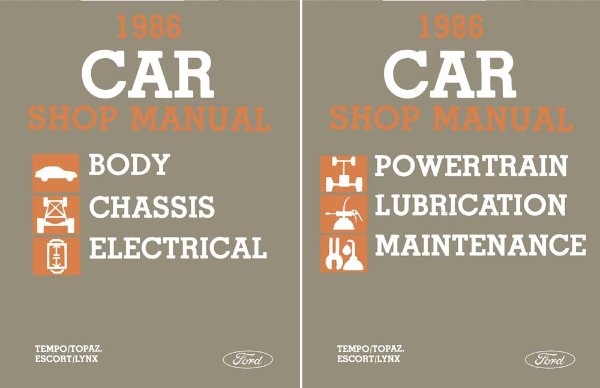 1986 Ford Escort, Tempo, Topaz, Lynx Factory Shop Service Manual