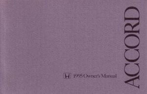 1995 Honda Accord Wagon Owner's Manual
