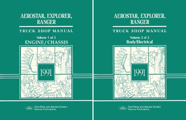 1991 Ford Truck Aerostar, Explorer, Ranger Factory Shop Service Manual