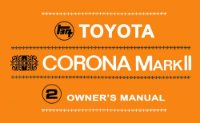 1970 Toyota Corona Mark II Owners Manual User Guide