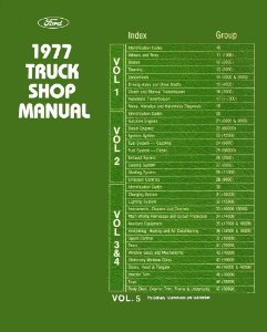 1977 Ford Truck F-100, F-150, F-250, F-350 Factory Shop Service Manual