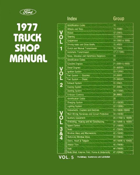1977 Ford Truck F-100, F-150, F-250, F-350 Factory Shop Service Manual
