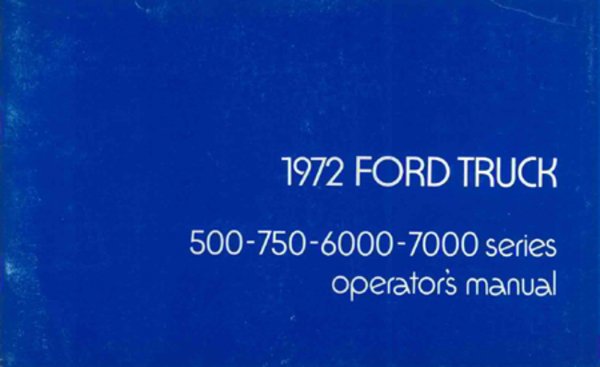1972 Ford Medium Duty Truck Owner's Manual