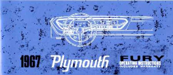 1967 Plymouth Fury Owner's Manual