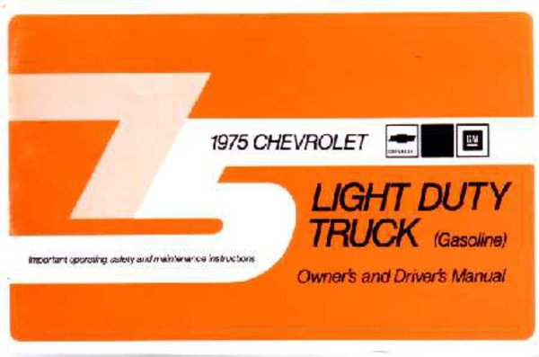 1975 Chevrolet C/K 10, C/K 20, C/K 30 Owner's Manual