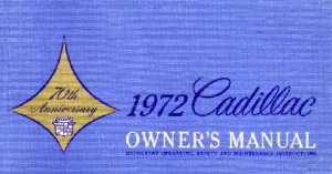 1972 Cadillac All Models Owner's Manual