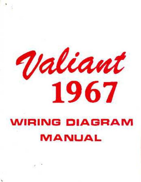 1967 Plymouth Valiant Wiring Diagrams Manual