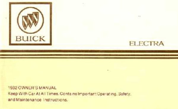 1982 Buick Electra Owner's Manual
