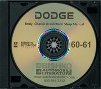 1960-61 DODGE Body, Chassis & Electrical Service Manual sample image