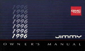 1996 GMC Jimmy Owner's Manual