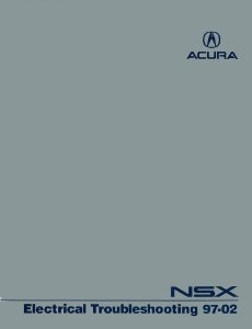 1997-2002 Acura NSX Electrical Troubleshooting, ETM Wiring Diagrams Manual