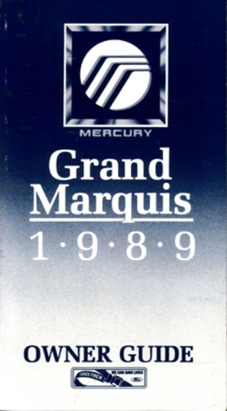 1989 Mercury Grand Marquis Owner's Manual