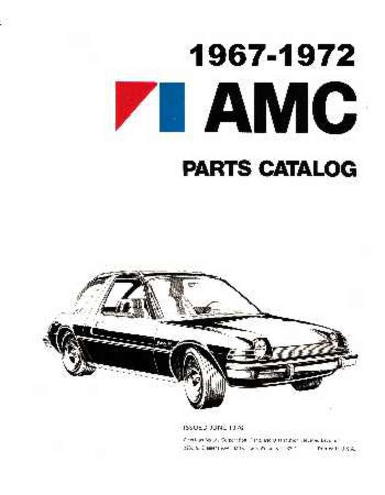 1967 1968 1970 1971 1972 AMC Part Numbers Book List Catalog Manual Interchange