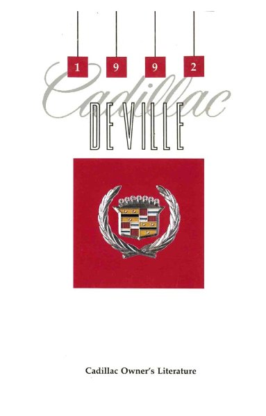 1992 Cadillac Deville Owner's Manual