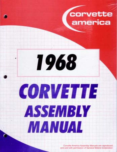 1968 Chevrolet Corvette Assembly Manual Book Rebuild Instructions Illustrations