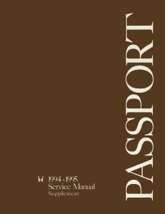 1994–1995 Honda Passport Factory Shop Service Manual