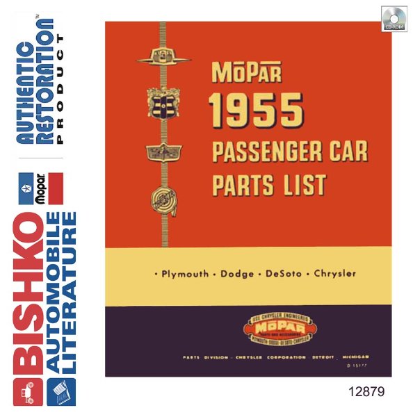 1955 Mopar Chrysler Dodge Plymouth Part Numbers Book PDF List Guide Interchange