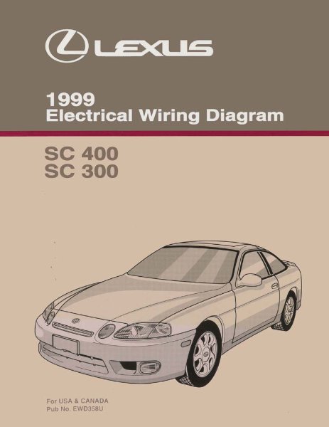 1999 Lexus SC 400, SC 300 Wiring Diagrams Manual