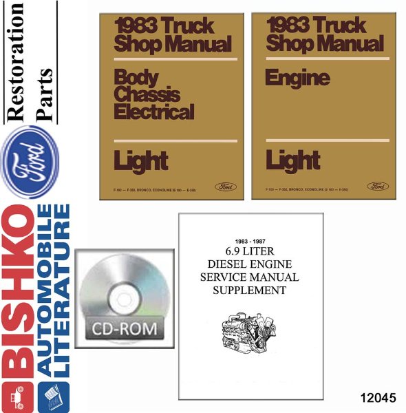 1983 Ford Econoline Bronco F100 - F350 Pickup Shop Service Repair Manual PDF