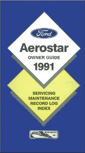 1991 Ford Aerostar Owner's Manual