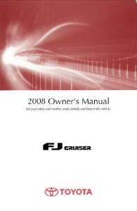 2008 Toyota FJ Cruiser Owner's Manual