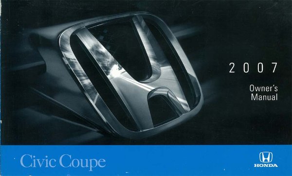 2007 Honda Civic Coupe Owner's Manual