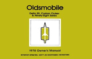 1978 Oldsmobile 98, Delta 88, Custom Cruiser Owner's Manual