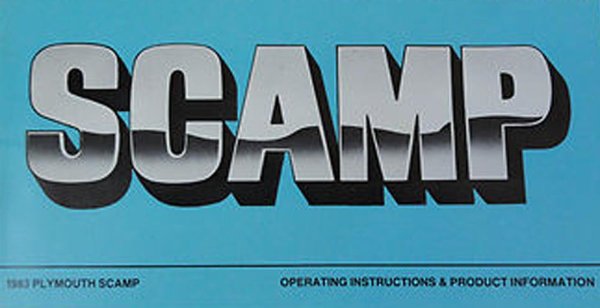 1983 Plymouth Scamp Owner's Manual