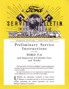 1932–1937 Ford Service Bulletins Factory Shop Service Manual
