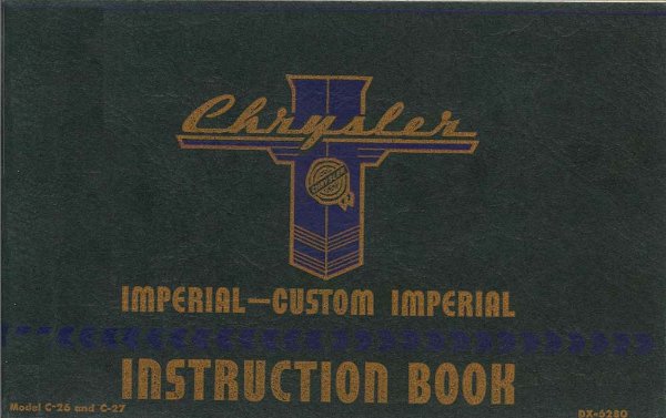 1940 Chrysler Imperial Owner's Manual