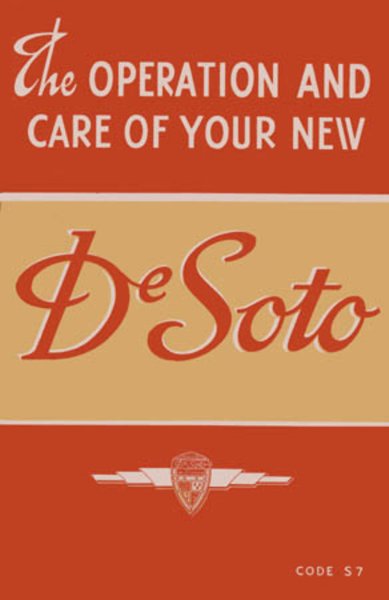 1940 Desoto S-7 Owner's Manual