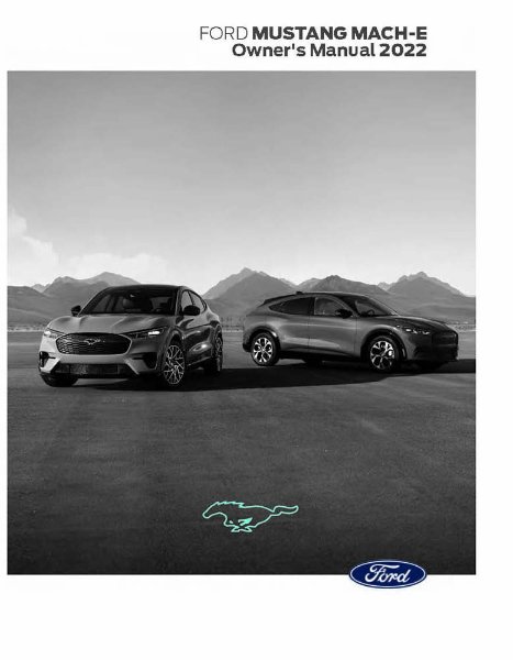 2022 Ford Mustang Mach E Owner's Manual