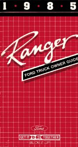 1985 Ford Ranger Owner's Manual