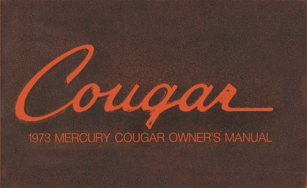 1973 Mercury Cougar Owner's Manual