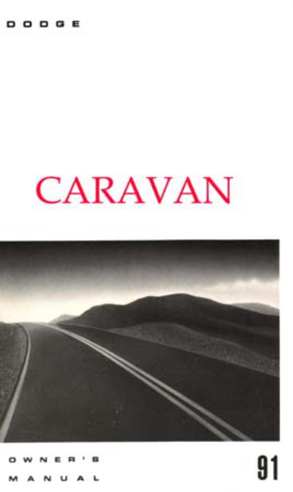 1991 Dodge Caravan Minivan Owners Manual User Guide