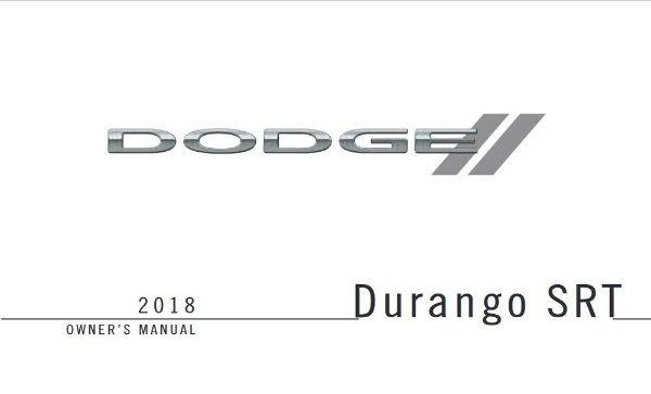 2018 Dodge Durango SRT Owner's Manual